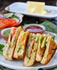 Grilled Veg Cheese Sandwich